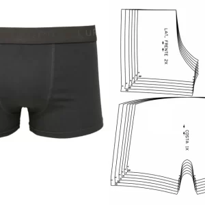 Molde de cueca box gabarito de costura para imprimir