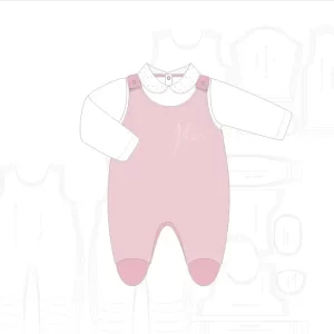 Molde digital de macacão de bebê com blusa para imprimir e costurar