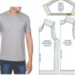 Molde Camiseta Masculina Gola V e Gola Careca