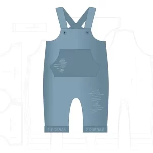 Molde Jardineira Com Bolso Canguru Bebê