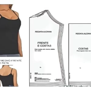 Molde Regata Alcinha Decote Arredondado