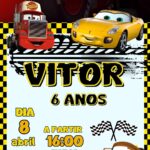 Convite Virtual Animado Carros Disney