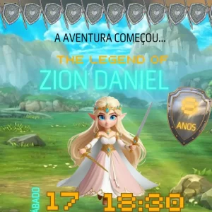 Convite Animado The Legend of Zelda em Vídeo MP4 – convite digital épico inspirado no jogo The Legend of Zelda, com visual aventureiro e mágico.