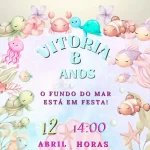 Convite Animado Mundo Bita Fundo do Mar