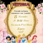 Convite Virtual Animado Princesas Disney