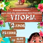 Convite Virtual Animado Moana Baby