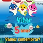 Convite Virtual Animado Baby Shark