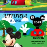 Convite Animado A Casa do Mickey Mouse