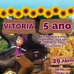 Convite Virtual Animado Masha e o Urso