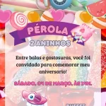 Convite Animado Balas Gelatina Fini MP4