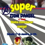 Convite Animado The Avengers em Vídeo MP4