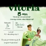 Convite Virtual Animado A Princesa e o Sapo