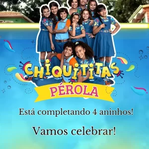 Convite Animado Chiquititas em Vídeo MP4 – convite digital encantador e musical inspirado na novela infantil Chiquititas, ideal para festas alegres e coloridas.