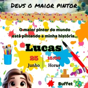 Convite Animado com Tema de Deus em Vídeo MP4 – convite digital delicado e espiritual, ideal para festas religiosas ou celebrações de fé.