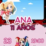 Convite Animado Arlequina em Video