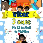 Convite Virtual Animado 3 Palavrinhas