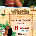 Convite Virtual Animado Moana
