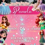 Convite Animado Princesas em Vídeo MP4