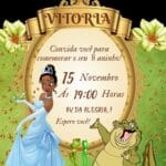 Convite Animado A Princesa e o Sapo