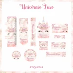 Adesivo Escolar de Unicórnio Pdf e Png