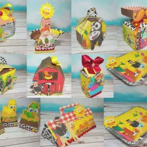 Kit digital Mundo Bita Fazendinha para aniversário infantil, arquivos Studio e PDF para imprimir e recortar.