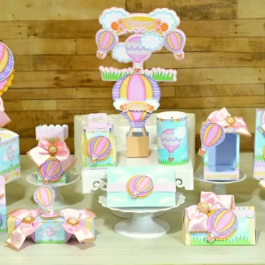 Convite e itens de decoração Festa Balão Menina para imprimir Studio e PDF