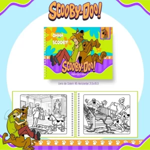 Arquivo Livro de Colorir Scooby-Doo PDF – livro para imprimir e pintar com páginas do famoso personagem Scooby-Doo, ideal para atividades infantis divertidas.
