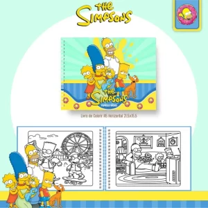 Arquivo Livro de Colorir Simpsons PDF – livro para imprimir e pintar com páginas dos personagens Simpsons, ideal para atividades infantis criativas e divertidas.