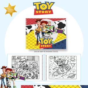 Arquivo Livro de Colorir Toy Story PDF – livro para imprimir e pintar inspirado nos personagens do Toy Story, ideal para atividades infantis criativas.