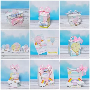 Arquivo Digital Balão Menina Studio para decoração de festa infantil, incluindo toppers de bolo, convites e lembrancinhas.