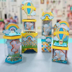 Arquivo de Corte Balão de Ar Studio e PDF para topo de bolo, enfeites, convites e centro de mesa de festa infantil.