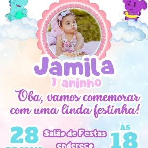 Convite Virtual Animado Baby Tunes – convite digital animado com personagens fofos e coloridos para festa infantil.