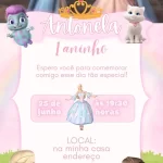 Convite Animado Barbie Lago do Cisne