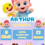 Convite Virtual Animado BebêFinn