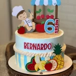 Bolo com topo de frutas Silhouette Studio