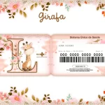 Cartão Sus Digital Personalizado Girafinha