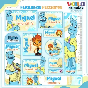 Etiqueta Escolar Elementos para imprimir Studio, PNG, CDR e PDF – etiquetas escolares para material personalizadas e adesivos escolares coloridos.