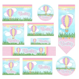 Etiqueta Escolar Tema Balão para imprimir Studio e PDF – etiquetas escolares para material personalizadas e adesivos escolares coloridos.