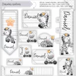Etiqueta Escolar Zebrinha Studio, Png, Cdr e Pdf