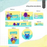 Etiquetas Escolares Bolofofos Studio, Png e Pdf