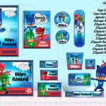 Etiquetas PJ Masks para Imprimir Studio, Png e Pdf