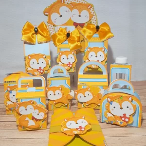 Decoração Tema Raposinha Studio e PDF – decoração doce e personalizada com elementos da floresta.