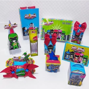 Arquivo de Corte Power Dino Studio e PDF para enfeites, centro de mesa e lembrancinhas de festa infantil temática.