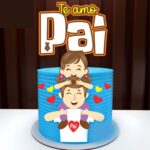 Topo de Bolo Feliz Dia Dos Pais Silhouette Studio