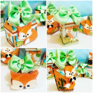 Arquivo de Festa Tema Raposinha Studio e PDF – tema digital de floresta doce e encantadora.