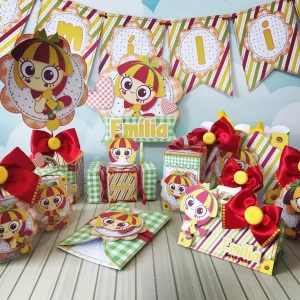 Arquivo de corte Emília em Studio, PNG e PDF para imprimir e montar festa infantil.