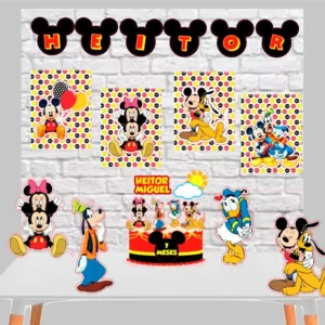 Arquivo digital aniversário Mickey e Sua Turma para imprimir – kit decorativo infantil.