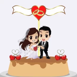 Arquivo Digital Topo de Bolo Casamento Studio para festa temática