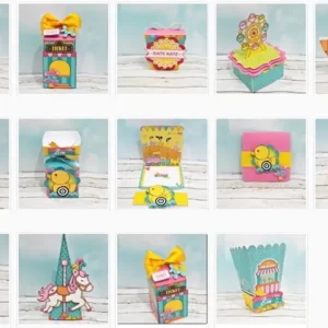 Kit digital Parque de Diversões em Studio e PDF para imprimir, ideal para aniversário infantil com tema divertido e colorido.