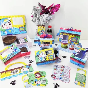 Arquivo digital Páscoa Luccas Neto Studio e PDF para topper de bolo, enfeites de mesa e decoração infantil.